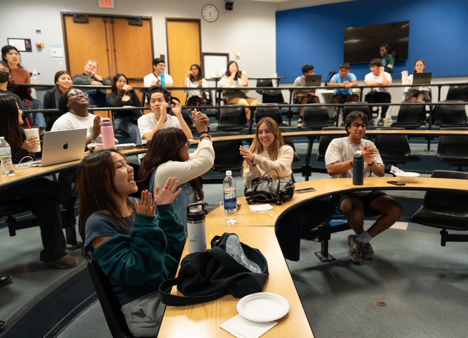 MISA members at a general meeting in a lecture hall