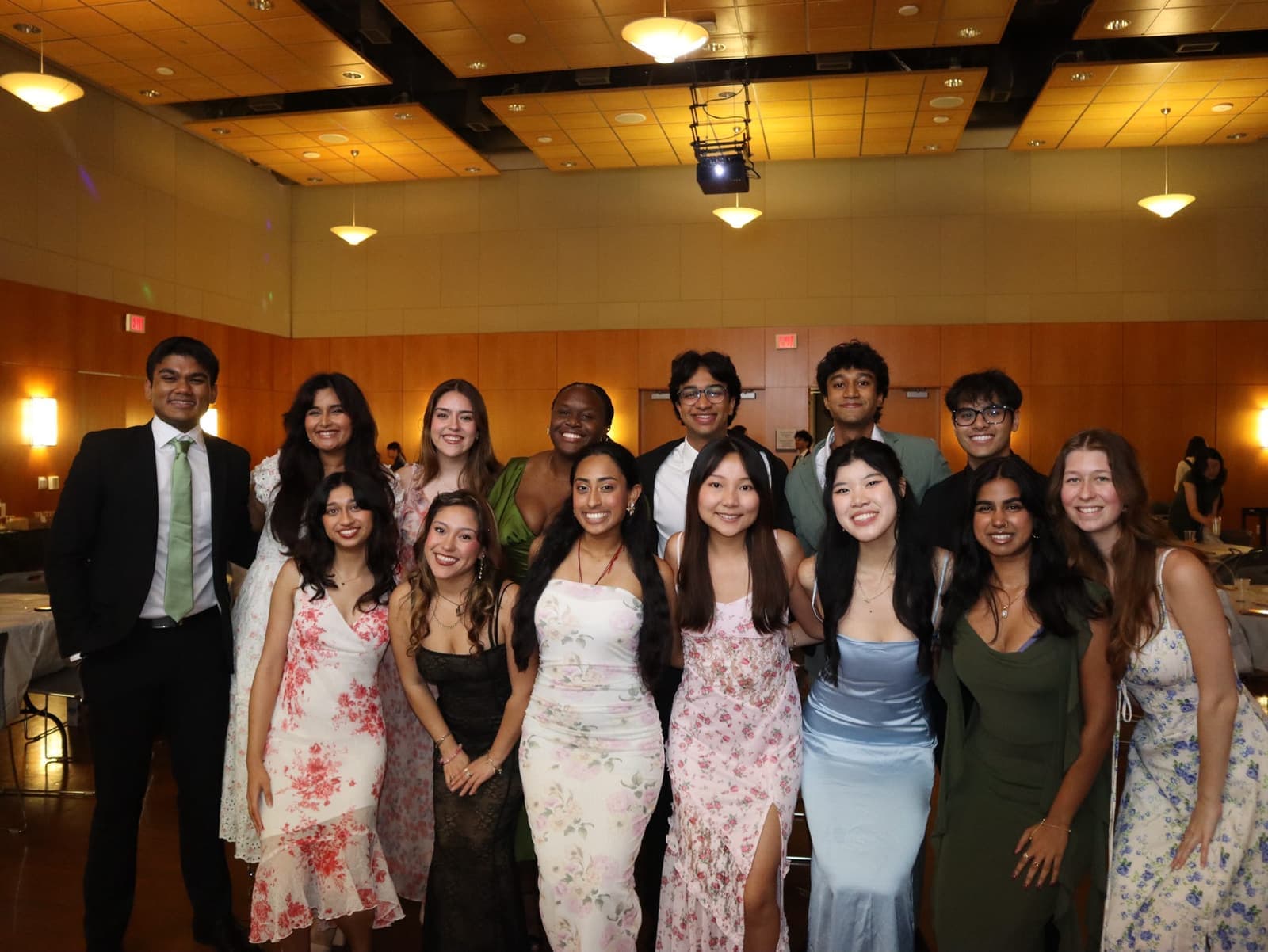 MISA members in formal dress at the banquet
